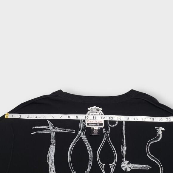 Akademiks Mens Y2K Button Front Cardigan Black XL Gray Graphic Writing Pockets - Picture 15 of 16